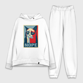 Женский костюм хлопок Oversize с принтом Grumpy Cat NOPE в городе Новоалтайск,  |  | grumpy cat | nope