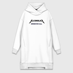 Платье-худи хлопок с принтом AlcoholicA в городе Новоалтайск,  |  | metallica | антибренд | металлика