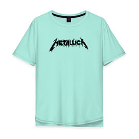 Мужская футболка хлопок Oversize с принтом Metallica painted logo в городе Новоалтайск, 100% хлопок | свободный крой, круглый ворот, “спинка” длиннее передней части | металлика