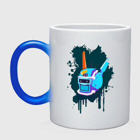 Кружка хамелеон с принтом Чаппи клякса в городе Новоалтайск, керамика | меняет цвет при нагревании, емкость 330 мл | die antwoord