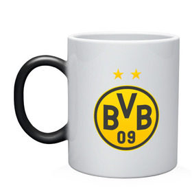 Кружка хамелеон с принтом Borussia Dortmund в городе Новоалтайск, керамика | меняет цвет при нагревании, емкость 330 мл | Тематика изображения на принте: bvb borussia mr marcoreus dortmund borussiado