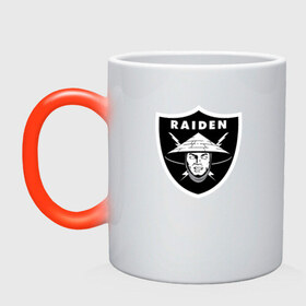 Кружка хамелеон с принтом Raiden в городе Новоалтайск, керамика | меняет цвет при нагревании, емкость 330 мл | Тематика изображения на принте: 