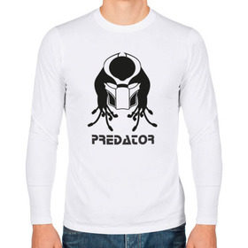 Мужской лонгслив хлопок с принтом Predator (Хищник) в городе Новоалтайск, 100% хлопок |  | 