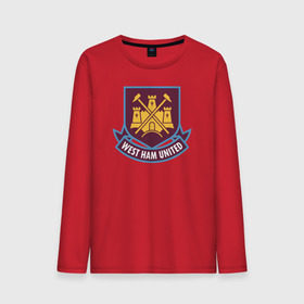 Мужской лонгслив хлопок с принтом Вест Хэм, BPL, West Ham в городе Новоалтайск, 100% хлопок |  | bpl | westham | вестхэм | новинка | отличные вещи для истинного болельщика вест хэмаwfc | футбол