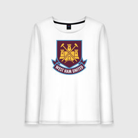 Женский лонгслив хлопок с принтом Вест Хэм BPL West Ham в городе Новоалтайск, 100% хлопок |  | bpl | westham | вестхэм | новинка | отличные вещи для истинного болельщика вест хэмаwfc | футбол