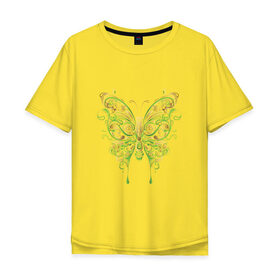 Мужская футболка хлопок Oversize с принтом Art butterfly в городе Новоалтайск, 100% хлопок | свободный крой, круглый ворот, “спинка” длиннее передней части | 