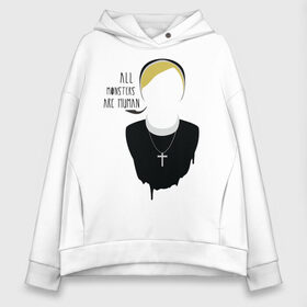Женское худи Oversize хлопок с принтом All monsters are human в городе Новоалтайск, френч-терри — 70% хлопок, 30% полиэстер. Мягкий теплый начес внутри —100% хлопок | боковые карманы, эластичные манжеты и нижняя кромка, капюшон на магнитной кнопке | all monsters are human | american horror story | asylum | coven | tate | witches | ведьмы | история ужасов | люди боятся меня | мертвец | сериал | сестра джуд | триллер | ужасы | фармига