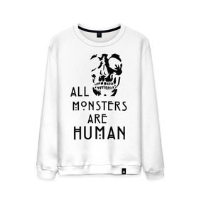 Мужской свитшот хлопок с принтом Monsters в городе Новоалтайск, 100% хлопок |  | american horror story | asylum | coven | tate | witches | больница | ведьмы | история ужасов | люди боятся меня | мертвец | сериал | сестра джуж | триллер | ужасы | фармига