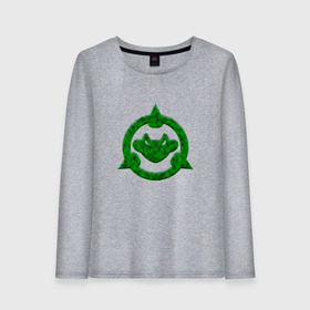 Женский лонгслив хлопок с принтом Battletoads logo в городе Новоалтайск, 100% хлопок |  | logo | sega | жаба | логотип легендарной игры выходившей на старых приставкахdendy | лягушка | приставки