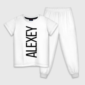 Детская пижама хлопок с принтом Алексей в городе Новоалтайск, 100% хлопок |  брюки и футболка прямого кроя, без карманов, на брюках мягкая резинка на поясе и по низу штанин
 | alexey | bigname | алексей | леша