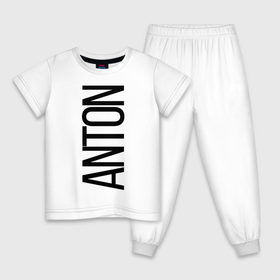 Детская пижама хлопок с принтом Антон в городе Новоалтайск, 100% хлопок |  брюки и футболка прямого кроя, без карманов, на брюках мягкая резинка на поясе и по низу штанин
 | anton | bigname | антон