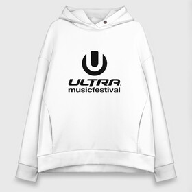 Женское худи Oversize хлопок с принтом Ultra Music Festival в городе Новоалтайск, френч-терри — 70% хлопок, 30% полиэстер. Мягкий теплый начес внутри —100% хлопок | боковые карманы, эластичные манжеты и нижняя кромка, капюшон на магнитной кнопке | house | rave | ultra music festival | umf