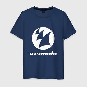Мужская футболка хлопок с принтом Armada Music в городе Новоалтайск, 100% хлопок | прямой крой, круглый вырез горловины, длина до линии бедер, слегка спущенное плечо. | Тематика изображения на принте: armada music | armada music labelarmada | trance