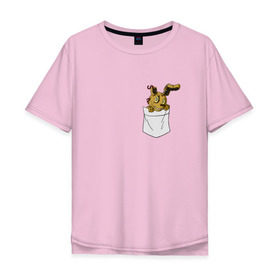 Мужская футболка хлопок Oversize с принтом Springtrap в кармане FNAF в городе Новоалтайск, 100% хлопок | свободный крой, круглый ворот, “спинка” длиннее передней части | fnaf | springtrap | карман | фнаф