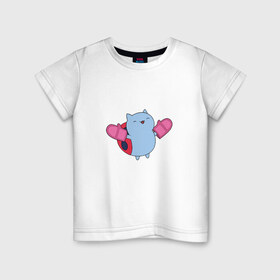 Детская футболка хлопок с принтом Catbug в городе Новоалтайск, 100% хлопок | круглый вырез горловины, полуприлегающий силуэт, длина до линии бедер | котожук | просто мульт персонаж)catbug | храбрейшие войны