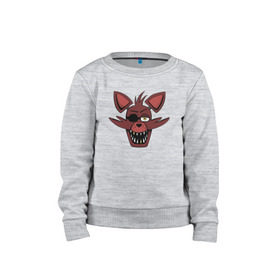 Детский свитшот хлопок с принтом Foxy FNAF в городе Новоалтайск, 100% хлопок | круглый вырез горловины, эластичные манжеты, пояс и воротник | 5 ночей с фредди | fnaf | foxy | фнаф