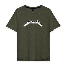 Мужская футболка хлопок Oversize с принтом Логотип Metallica (old) в городе Новоалтайск, 100% хлопок | свободный крой, круглый ворот, “спинка” длиннее передней части | металлика
