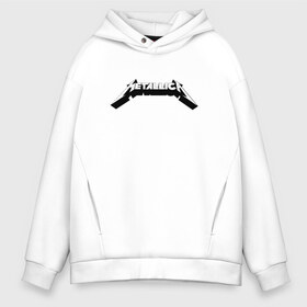 Мужское худи Oversize хлопок с принтом Логотип Metallica (old logo) в городе Новоалтайск, френч-терри — 70% хлопок, 30% полиэстер. Мягкий теплый начес внутри —100% хлопок | боковые карманы, эластичные манжеты и нижняя кромка, капюшон на магнитной кнопке | Тематика изображения на принте: 