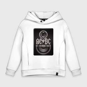 Детское худи Oversize хлопок с принтом Let there be rock в городе Новоалтайск, френч-терри — 70% хлопок, 30% полиэстер. Мягкий теплый начес внутри —100% хлопок | боковые карманы, эластичные манжеты и нижняя кромка, капюшон на магнитной кнопке | acdc | metall | метал | рок группы | траш