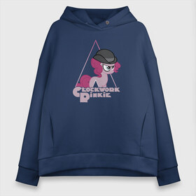 Женское худи Oversize хлопок с принтом Clockwork Pinkie в городе Новоалтайск, френч-терри — 70% хлопок, 30% полиэстер. Мягкий теплый начес внутри —100% хлопок | боковые карманы, эластичные манжеты и нижняя кромка, капюшон на магнитной кнопке | little | маленькие пони | мои маленькие пони: дружба это магия оригинальное название: my little popony