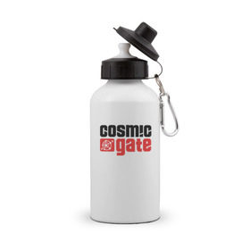 Бутылка спортивная с принтом Cosmic Gate в городе Новоалтайск, металл | емкость — 500 мл, в комплекте две пластиковые крышки и карабин для крепления | cosmic gate | dj | house | trance