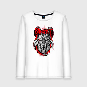 Женский лонгслив хлопок с принтом Slipknot goat в городе Новоалтайск, 100% хлопок |  | metall | punk | slipknot | метал | панк рок | слипнот