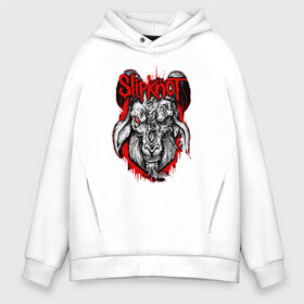 Мужское худи Oversize хлопок с принтом Slipknot goat в городе Новоалтайск, френч-терри — 70% хлопок, 30% полиэстер. Мягкий теплый начес внутри —100% хлопок | боковые карманы, эластичные манжеты и нижняя кромка, капюшон на магнитной кнопке | metall | punk | slipknot | метал | панк рок | слипнот