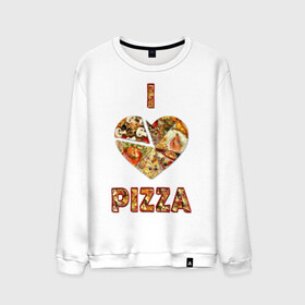 Мужской свитшот хлопок с принтом i love pizza в городе Новоалтайск, 100% хлопок |  | . любовь | pizza | любителям пиццыёда | пицца | прикол