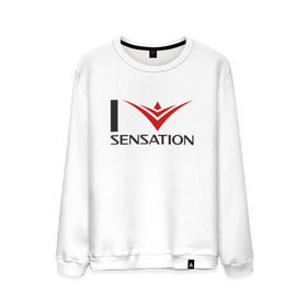 Мужской свитшот хлопок с принтом i love Sensation в городе Новоалтайск, 100% хлопок |  | Тематика изображения на принте: house | sensation