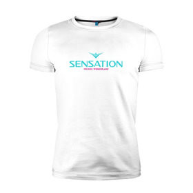 Мужская футболка премиум с принтом Sensation wicked wonderland в городе Новоалтайск, 92% хлопок, 8% лайкра | приталенный силуэт, круглый вырез ворота, длина до линии бедра, короткий рукав | house | sensation | wicked wonderland