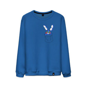 Мужской свитшот хлопок с принтом Toy Bonnie в кармане FNAF в городе Новоалтайск, 100% хлопок |  | Тематика изображения на принте: fnaf | toy bonnie | карман | фнаф