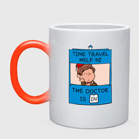 Кружка хамелеон с принтом Doctor Time Travel в городе Новоалтайск, керамика | меняет цвет при нагревании, емкость 330 мл | Тематика изображения на принте: 