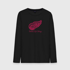 Мужской лонгслив хлопок с принтом Detroit Red Wings в городе Новоалтайск, 100% хлопок |  | detroit red wings | nhl | хоккей