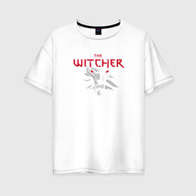 Женская футболка хлопок Oversize с принтом The Witcher 3 в городе Новоалтайск, 100% хлопок | свободный крой, круглый ворот, спущенный рукав, длина до линии бедер
 | the witcher | the witcher 3 | компьютерные игры
