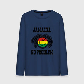 Мужской лонгслив хлопок с принтом Jamaica в городе Новоалтайск, 100% хлопок |  | bob marley | jamaica | no problem | reggae | растаман | регги