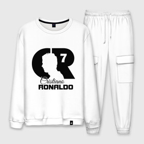 Мужской костюм хлопок с принтом Ronaldo в городе Новоалтайск, 100% хлопок | на свитшоте круглая горловина, мягкая резинка по низу. Брюки заужены к низу, на них два вида карманов: два “обычных” по бокам и два объемных, с клапанами, расположенные ниже линии бедра. Брюки с мягкой трикотажной резинкой на поясе и по низу штанин. В поясе для дополнительного комфорта — широкие завязки | cristiano | real madrid | ronaldo | кристиано роналдо | криштиану | криштиану роналду | реал мадрид | роналду | рональдо | спорт | футбол