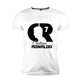 Мужская футболка премиум с принтом Ronaldo в городе Новоалтайск, 92% хлопок, 8% лайкра | приталенный силуэт, круглый вырез ворота, длина до линии бедра, короткий рукав | cristiano | real madrid | ronaldo | кристиано роналдо | криштиану | криштиану роналду | реал мадрид | роналду | рональдо | спорт | футбол