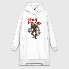 Платье-худи хлопок с принтом Iron Maiden в городе Новоалтайск,  |  | iron maiden | земля | инопланетяне | музыка | олдскул | рок
