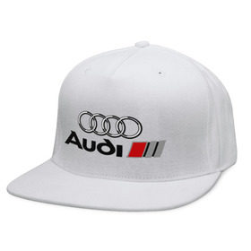 Кепка снепбек с прямым козырьком с принтом Audi в городе Новоалтайск, хлопок 100% |  | audi | авто | ауди | логотип