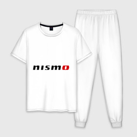 Мужская пижама хлопок с принтом Nismo в городе Новоалтайск, 100% хлопок | брюки и футболка прямого кроя, без карманов, на брюках мягкая резинка на поясе и по низу штанин
 | nismo | nissan | авто | лого | низмо | нисан
