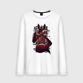 Мужской лонгслив хлопок с принтом Foxy в городе Новоалтайск, 100% хлопок |  | five nights at freddy s | fnaf | freddy | медведь | фнаф | фредди