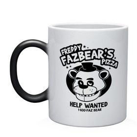 Кружка хамелеон с принтом Freddy pizza в городе Новоалтайск, керамика | меняет цвет при нагревании, емкость 330 мл | Тематика изображения на принте: five nights at freddys | fnaf | freddy | игры | медведь | мишка | файв найтс | фнаф | фредди