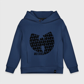 Детское худи Oversize хлопок с принтом Wu tang clan в городе Новоалтайск, френч-терри — 70% хлопок, 30% полиэстер. Мягкий теплый начес внутри —100% хлопок | боковые карманы, эластичные манжеты и нижняя кромка, капюшон на магнитной кнопке | clan | hip hop | rza | wu tang | wutang | ву танг | вутанг | рэп