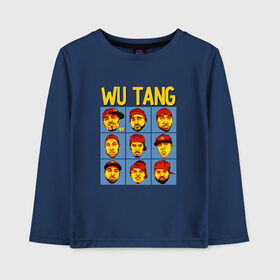 Детский лонгслив хлопок с принтом Wu tang clan в городе Новоалтайск, 100% хлопок | круглый вырез горловины, полуприлегающий силуэт, длина до линии бедер | clan | hip hop | rza | wu tang | wutang | ву танг | вутанг | рэп