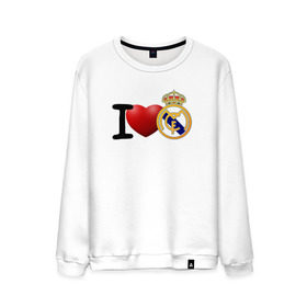 Мужской свитшот хлопок с принтом Love Real Madrid в городе Новоалтайск, 100% хлопок |  | love | real madrid | реал мадрид | спорт | футбол