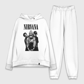Женский костюм хлопок Oversize с принтом Nirvana Group в городе Новоалтайск,  |  | kurt cobain | nirvana | курт кобейн | нирвана | нранж