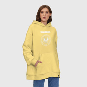 Худи SuperOversize хлопок с принтом Ramones в городе Новоалтайск, 70% хлопок, 30% полиэстер, мягкий начес внутри | карман-кенгуру, эластичная резинка на манжетах и по нижней кромке, двухслойный капюшон
 | joey ramone | punk | ramones | панк | рамонес