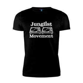 Мужская футболка премиум с принтом Junglist Movement в городе Новоалтайск, 92% хлопок, 8% лайкра | приталенный силуэт, круглый вырез ворота, длина до линии бедра, короткий рукав | jungle | junglist | junglist movement   одежда для трушных джанглистов | movement | уважающих корни днб.dnb