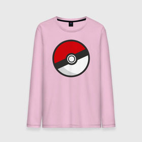 Мужской лонгслив хлопок с принтом Pokeball в городе Новоалтайск, 100% хлопок |  | pokeball покебол покемон pokemon