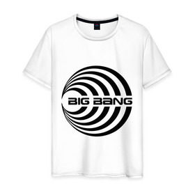 Мужская футболка хлопок с принтом Big bang в городе Новоалтайск, 100% хлопок | прямой крой, круглый вырез горловины, длина до линии бедер, слегка спущенное плечо. | big bang | g dragon | k pop | биг бенг | кей поп | корея